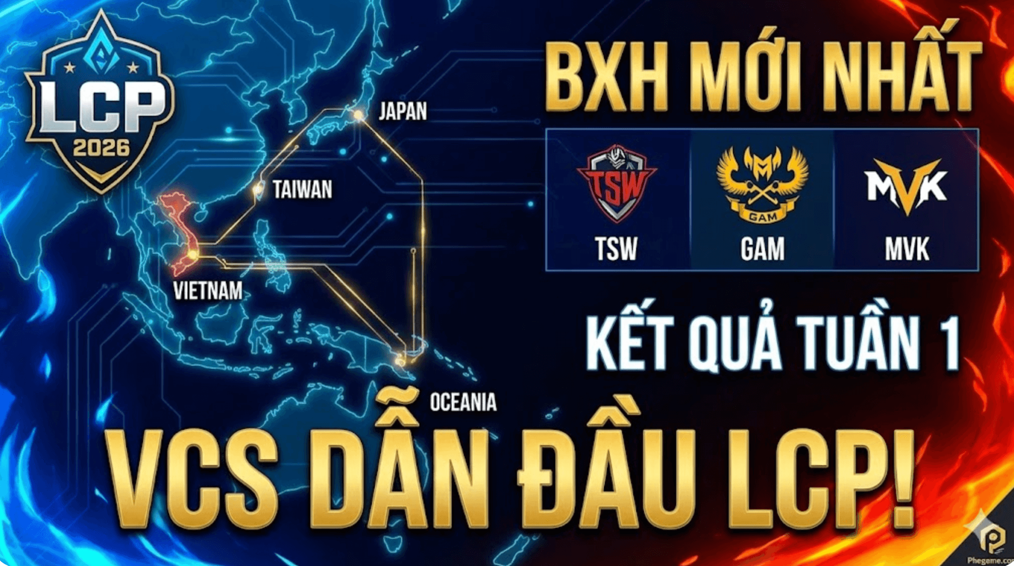 Lịch Thi Đấu LCP 2026 Split 1: Kết Quả & BXH Các Đội Tuyển VCS